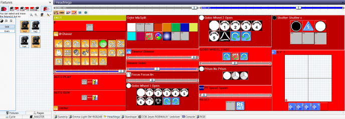 Schermafbeelding van zelfgeprogrammeerde Sunlite-show